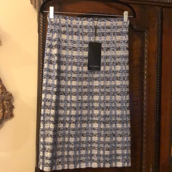 St John deep Lapis skirt
